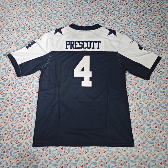 Dak Prescott Dallas Cowboys blue jersey No. 4 - Picture 6 of 7